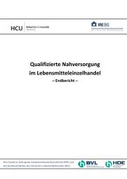 Qualifizierte Nahversorgung im Lebensmitteleinzelhandel