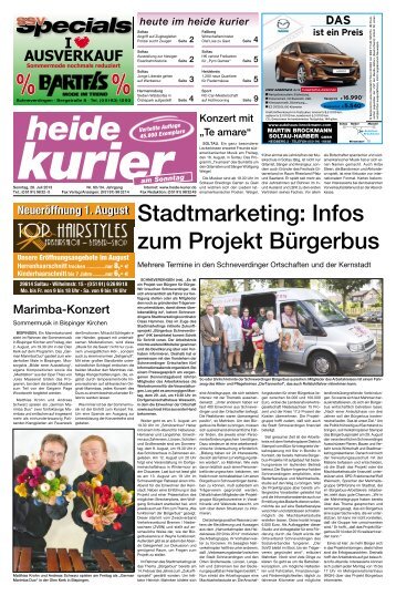Stadtmarketing: Infos zum Projekt Bürgerbus - Heide Kurier