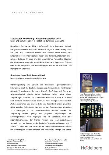 PM_Museen_Galerien 2014 im Überblick - Heidelberg Marketing ...