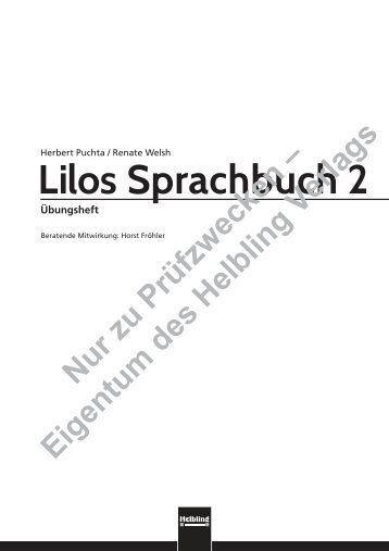 Lilos Lesewelt 2 Sprachbuch Übungsteil - Helbling Verlag