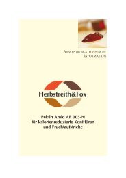 Pektin Amid AF 005-N für kalorienreduzierte ... - Herbstreith & Fox