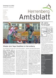 Artikel im Amtsblatt 29/2013 - Herrenberg