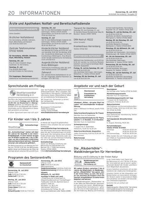 Artikel im Amtsblatt 29/2013 - Herrenberg