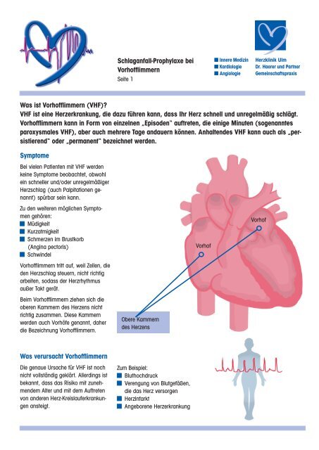 Schlaganfallprophylaxe bei VHV - Herzklinik Ulm