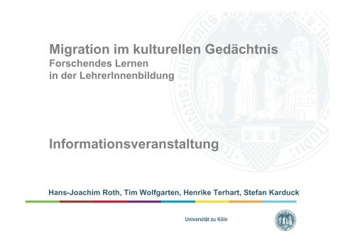 Präsentation Informationsveranstaltung - Humanwissenschaftliche ...