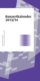 Konzertkalender 2013/14 - Hochschule für Musik Dresden