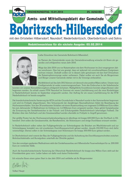 Amts- und Mitteilungsblatt der Gemeinde - Hilbersdorf