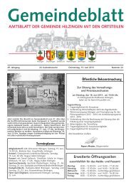 Gemeindeblatt KW 24 - Gemeinde Hilzingen