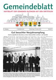 Gemeindeblatt KW 4 - Gemeinde Hilzingen