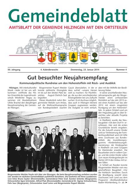 Gemeindeblatt KW 4 - Gemeinde Hilzingen