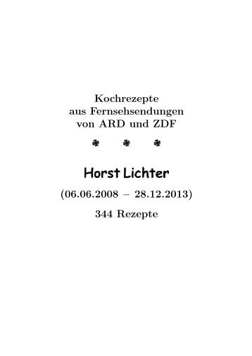 Horst Lichter - hhollatz.de