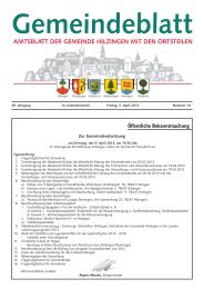 Gemeindeblatt KW 14 - Gemeinde Hilzingen