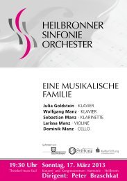 Programmheft [PDF] - Heilbronner Sinfonie Orchester
