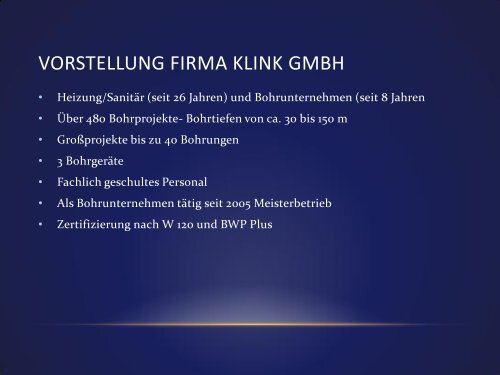 Genehmigungsverfahren aus Sicht einer Bohrfirma