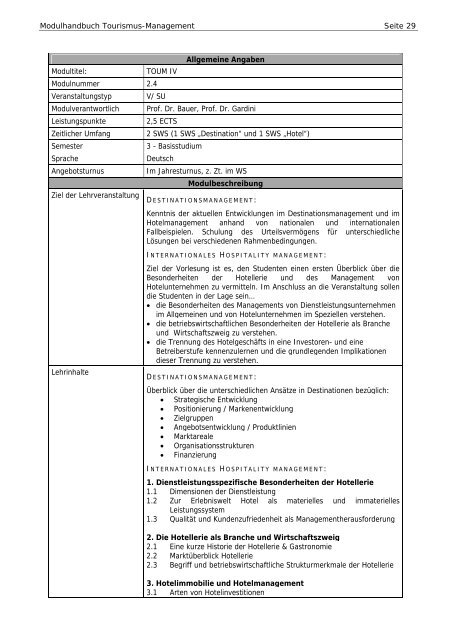 Modulhandbuch BA TO ALT Studinanfänger bis WS 2010/2011