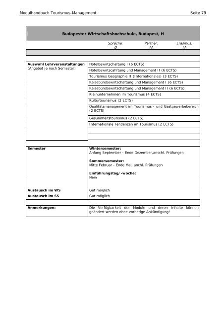 Modulhandbuch BA TO ALT Studinanfänger bis WS 2010/2011