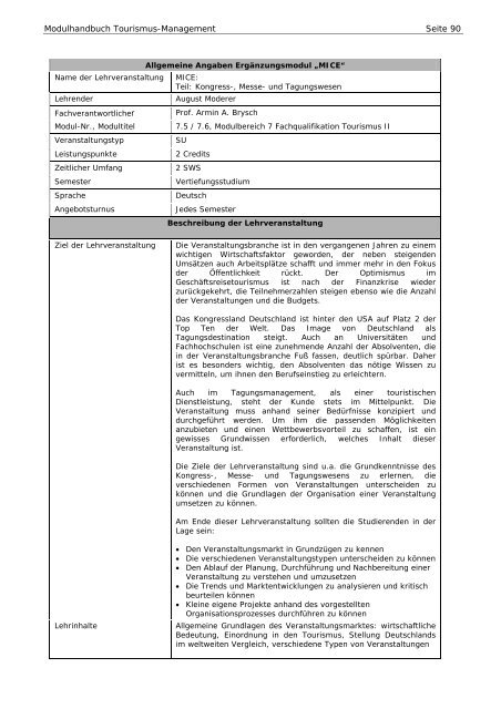 Modulhandbuch BA TO ALT Studinanfänger bis WS 2010/2011