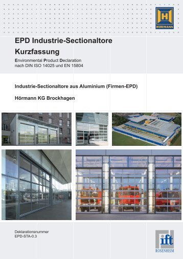 EPD Industrie-Sectionaltore aus Aluminium (PDF) - Hörmann KG