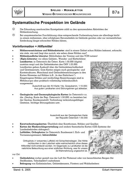 B7 Systematische Prospektion im Gelaende.pdf - VÖH