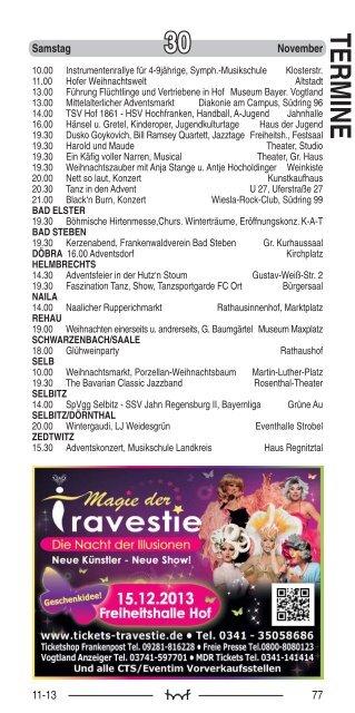 November - Hof Programm