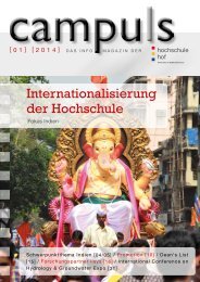 Internationalisierung der Hochschule - Hochschule Hof