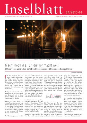 Inselblatt 04/2013-14 - Hoffbauer Stiftung