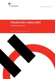 Preisliste Kies + Beton 2014 - Holcim Süddeutschland