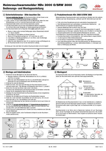 Bedienungs- und Montageanleitung - detectomat Gmbh