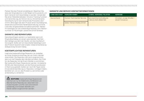 Anleitung - Horizon Hobby