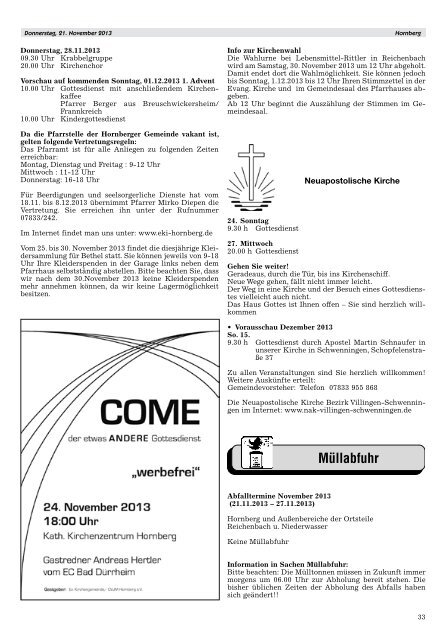 Amtliches_Nachrichtenblatt_Hornberg_Nr. 47_vom 21.11.2013