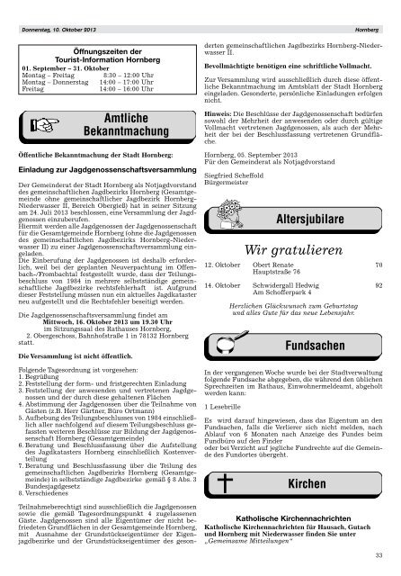 Amtliches_Nachrichtenblatt_Hornberg_Nr. 41_vom 10.10.2013