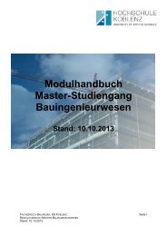 Modulhandbuch Master-Studiengang Bauingenieurwesen