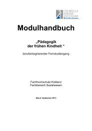 Modulhandbuch - Fachhochschule Koblenz