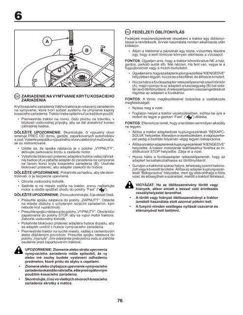 OM, LTH154, 96041034100, 2013-11, Tractor, CZ, HR ... - Husqvarna