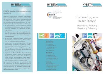 Sichere Hygiene in der Dialyse - Begehungen, Beratung ... - Hybeta