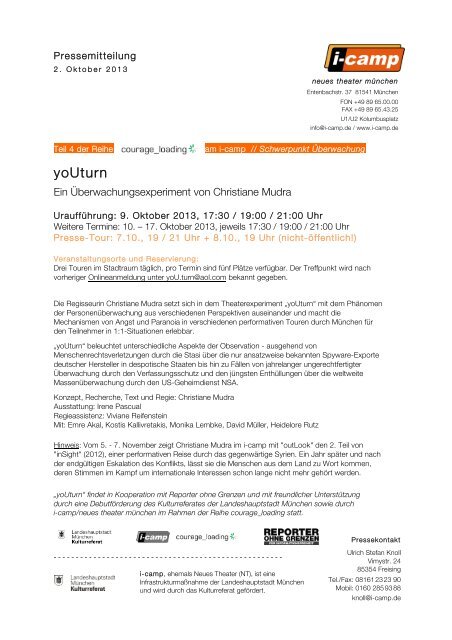 yoUturn - Neues Theater München