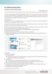 UC SEPA Format-Check - HypoVereinsbank