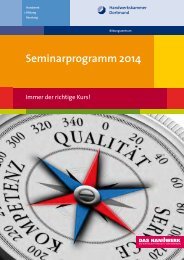 Seminarprogramm 2014 - Handwerkskammer Dortmund