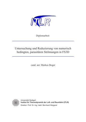 Untersuchung und Reduzierung von numerisch bedingten ... - IAG