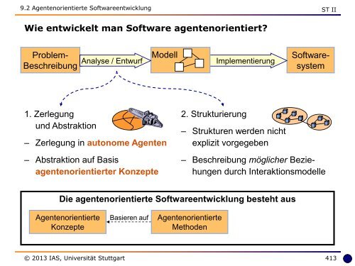 9 Agentenorientierte Softwareentwicklung - Universität Stuttgart