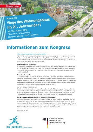 Kongressinformation - IBA Hamburg