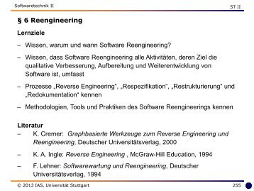 6 Reengineering - Universität Stuttgart