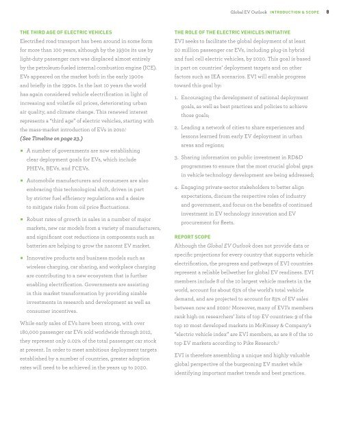 Understanding the Electric Vehicle Landscape to 2020 - IEA