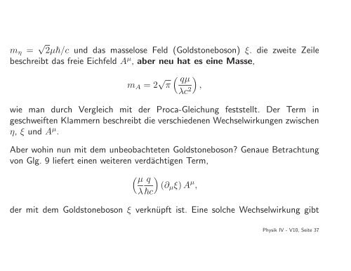 Warum haben Teilchen eine Masse = 0?