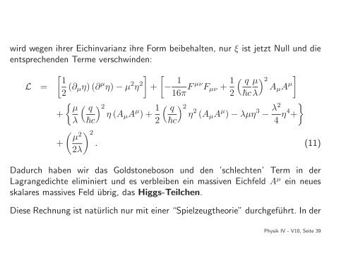 Warum haben Teilchen eine Masse = 0?