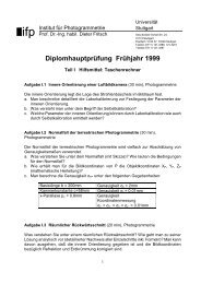 Diplomhauptprüfung Frühjahr 1999 - Institut für Photogrammetrie