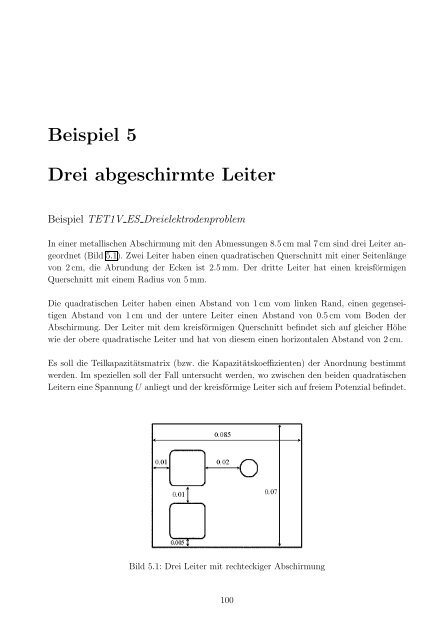 Beispiel 5 Drei abgeschirmte Leiter - IGTE