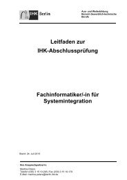 Leitfaden zur IHK-Abschlussprüfung Fachinformatiker ... - IHK Berlin