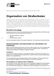 Organisation von Straßenfesten - IHK Berlin