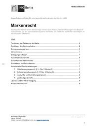 Merkblatt-Markenrecht - IHK Berlin